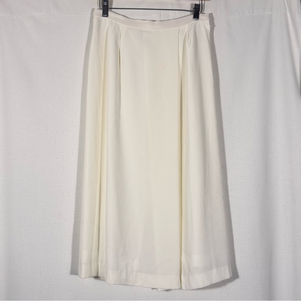 Starington Vintage Ivory Pleated Midi Skirt